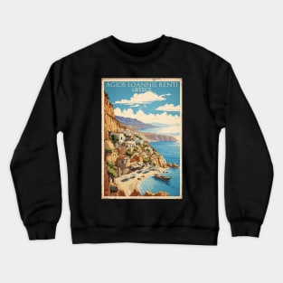 Agios Loannis Renti Greece Vintage Tourism Travel Crewneck Sweatshirt